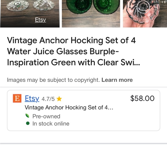 Bundle of 4 vintage iced tea/water stemware - Picture 10 of 10